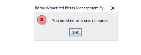 checking whether search name has been entered